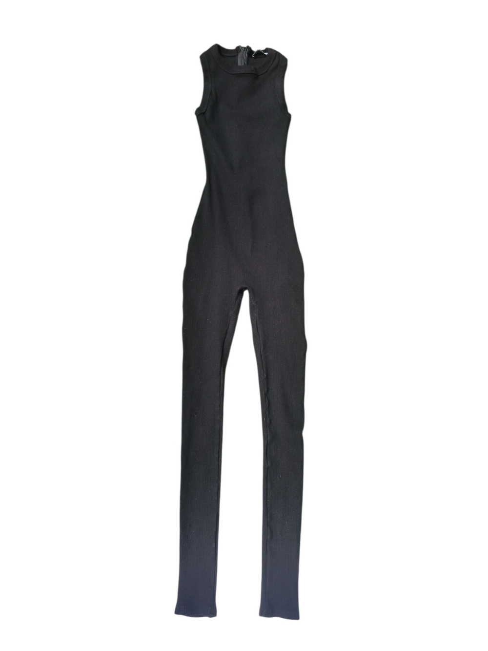 Fashion Nova Sleeveless Black Ribbed Jumpsuit Size S